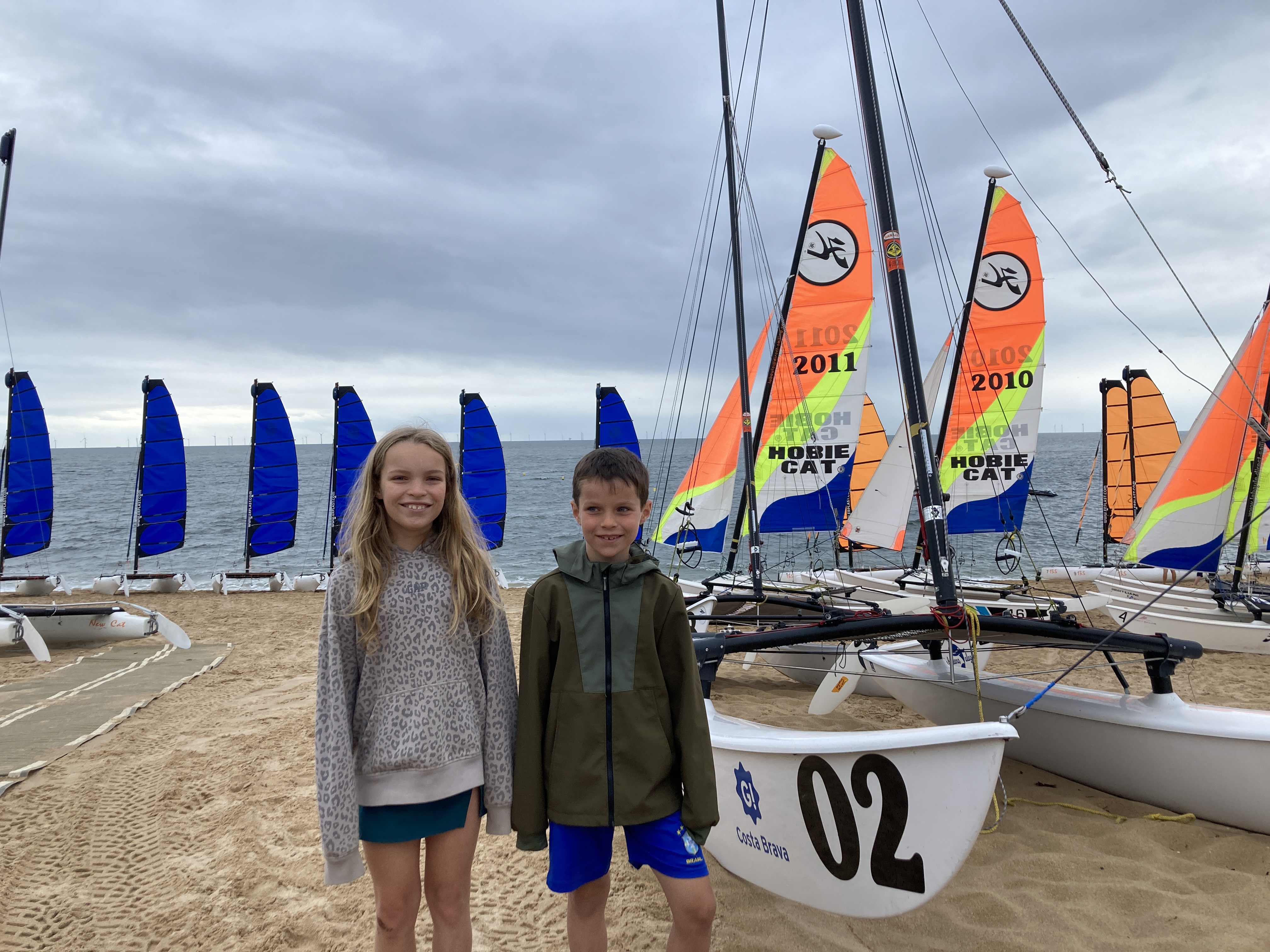 des catamaran sur la plage
